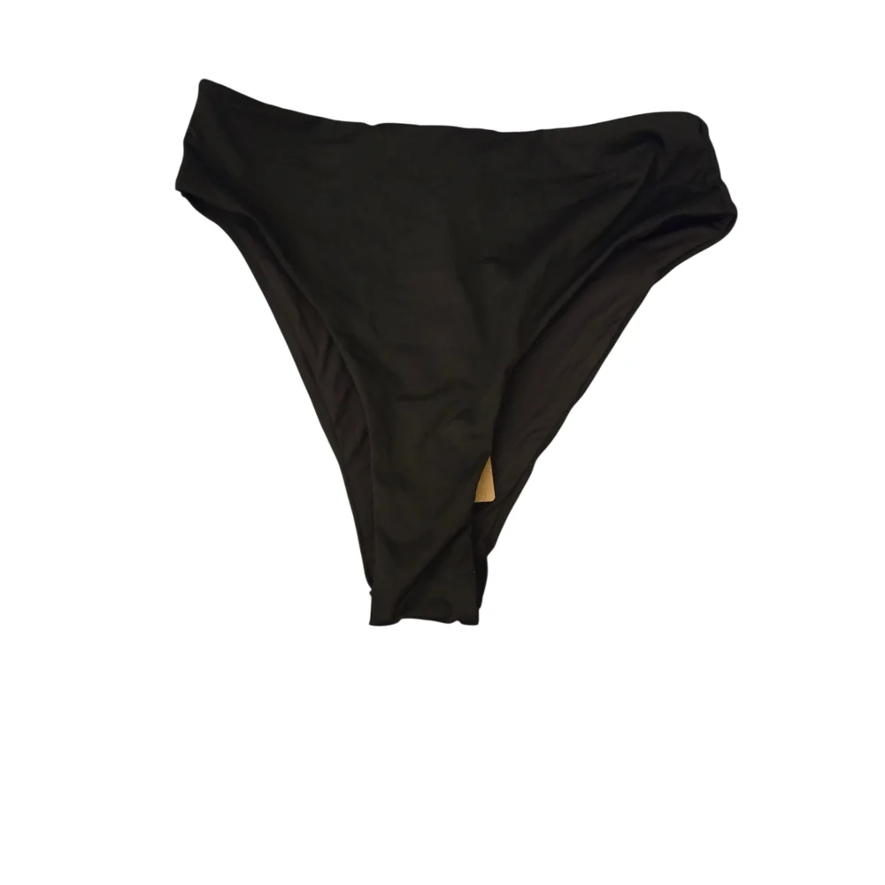 NWT SKIMS Signature Swim Mid Waist Bottom Onyx Black Extra Small XS